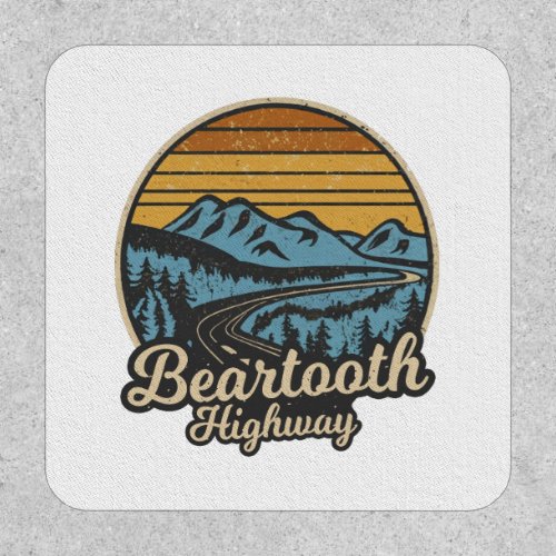 Beartooth Highway Montana Wyoming Retro Patch