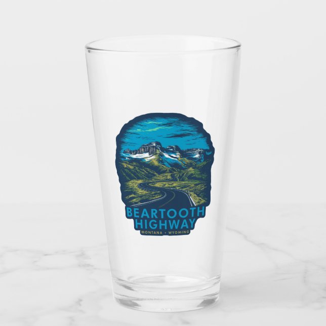 Beartooth Highway Montana Wyoming Vista Glass (Front)