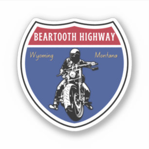 Beartooth Highwayus 212 route Montana to Wyoming Sticker