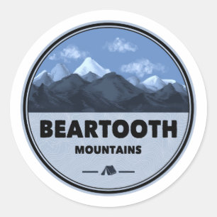 Beartooth Mountains Montana Wyoming Camping Classic Round Sticker