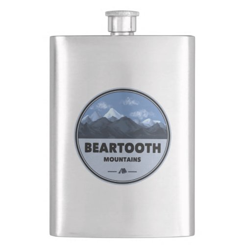 Beartooth Mountains Montana Wyoming Camping Flask