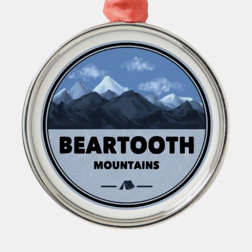 Beartooth Mountains Montana Wyoming Camping Metal Ornament
