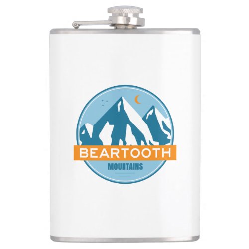 Beartooth Mountains Montana Wyoming Flask