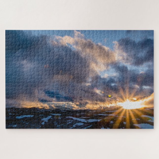 Beartooth Mountains Sunset Jigsaw Puzzle (Horizontal)