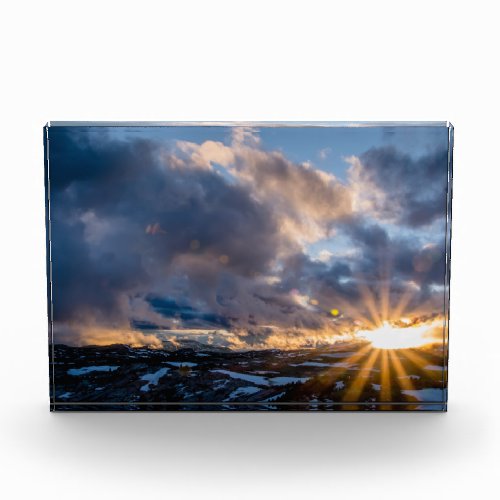 Beartooth Mountains Sunset Photo Block