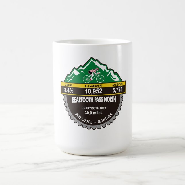 BEARTOOTH PASS NORTH- RED LODGE, MT -"MOUNTAIN" COFFEE MUG (Center)