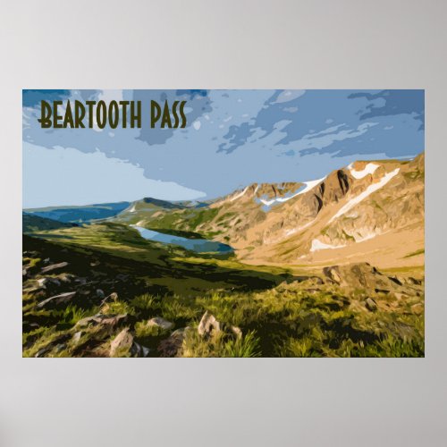 Beartooth Pass Vintage Poster