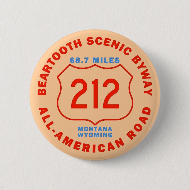 Beartooth Scenic Byway All American Road Button (Front)