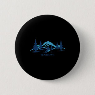 Beartown New York Ski Resort Skiing Skier Button