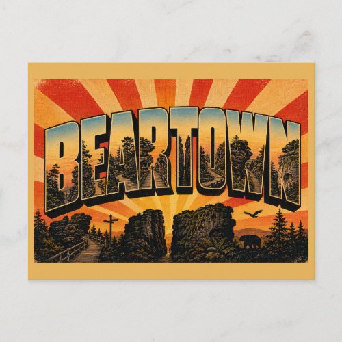 Beartown State Park WV Sandstone Formations Art Postcard