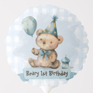 Beary 1st Birthday Party Balloon