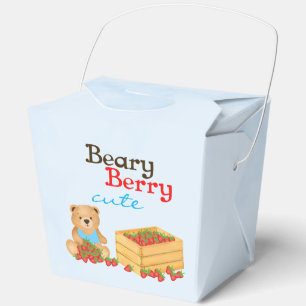 Beary Berry Cute Blue Strawberry Cub For Kids Favor Boxes