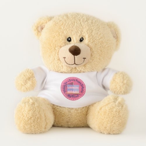 Beary Best Birthday Wishes  Custom Name Small Teddy Bear