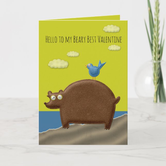 Beary Best Valentine Card (Front)