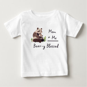 Beary Blessed Panda Baby Shirt   Matching Mom Gift