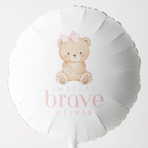 beary brave childhood cancer sick kids custom name balloon