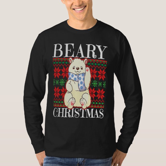 Beary Christmas Christmas Polar Bear Ugly Sweater  (Front)