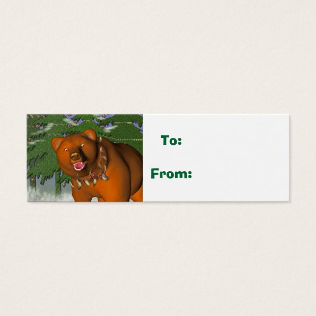 beary christmas, gift tag (Front)