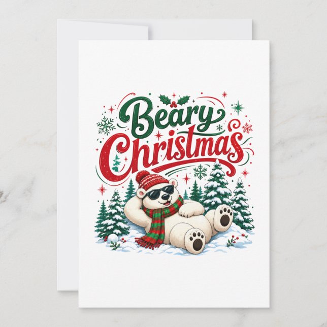 Beary Christmas Note Card (Front)