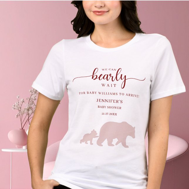 Beary Cute Baby Shower Shirt Woodland Bear (Creator Uploaded)