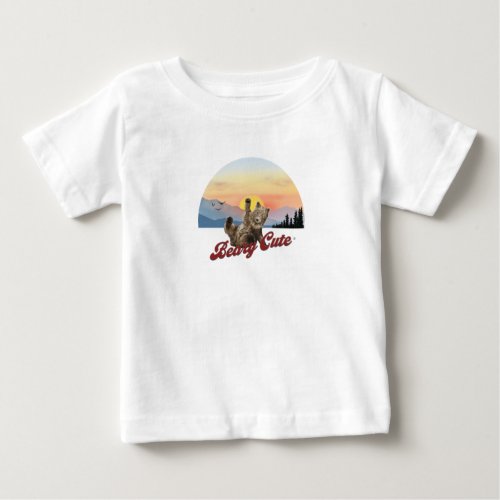 BEARY CUTE Bear Cub in the Sunset Baby T_Shirt