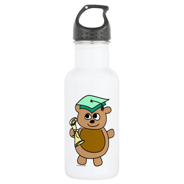 Beary Cute Graduation Water Bottle (Front)