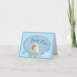 Beary Cute It's A Boy Announcement