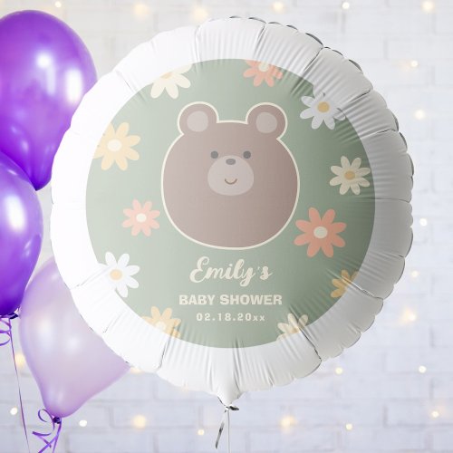 Beary Cute Teddy Bear Spring Baby Boy Baby Shower Balloon