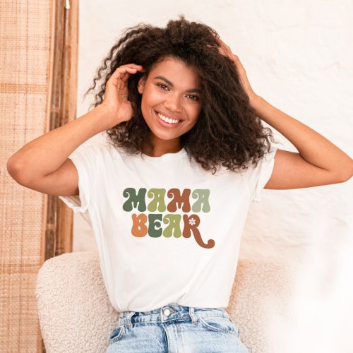 Beary Cute Woodland Mama Bear Baby Shower T_Shirt