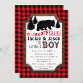 Beary Excited Woodsy Baby Shower Invitation (Front/Back)