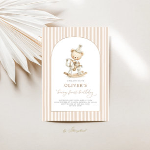 Beary First Birthday Boy Invitation