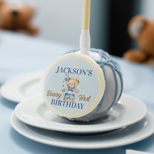 Beary first boys birthday party edible favors