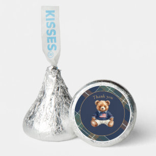 Beary First Navy Plaid Teddy Bear Birthday Hershey®'s Kisses®