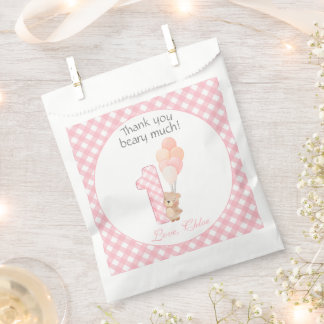 Beary First Teddy Bear Birthday Party Favor Bag