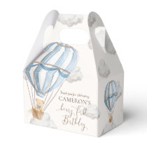 Beary First Teddy Bear Hot Air Balloon Birthday Favor Boxes