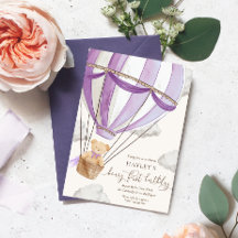 Beary First Teddy Bear Hot Air Balloon Birthday