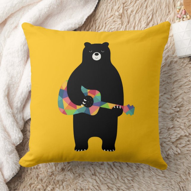 Beary Melodies Throw Pillow (Blanket)