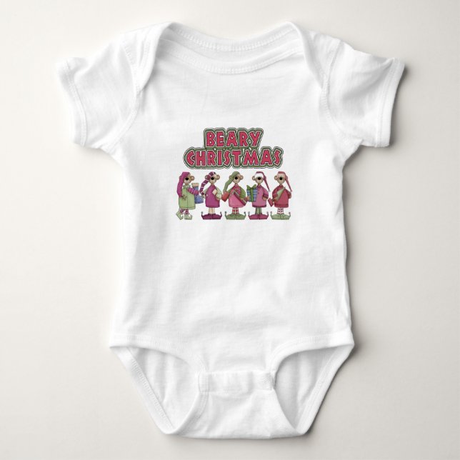 Beary Merry Christmas Baby Bodysuit (Front)