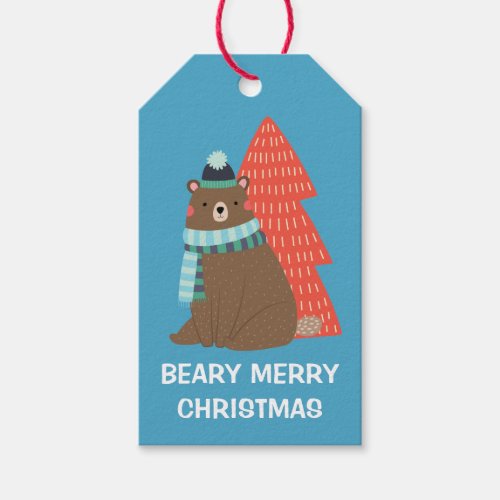 Beary Merry Christmas Gift Tags