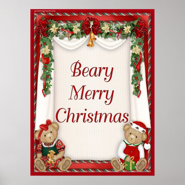 Beary Merry Christmas Poster (Front)