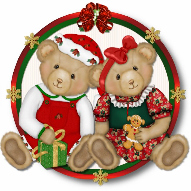 Beary Merry Christmas Sculpture (Front)