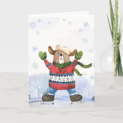 Beary Merry Colorado Christmas Card