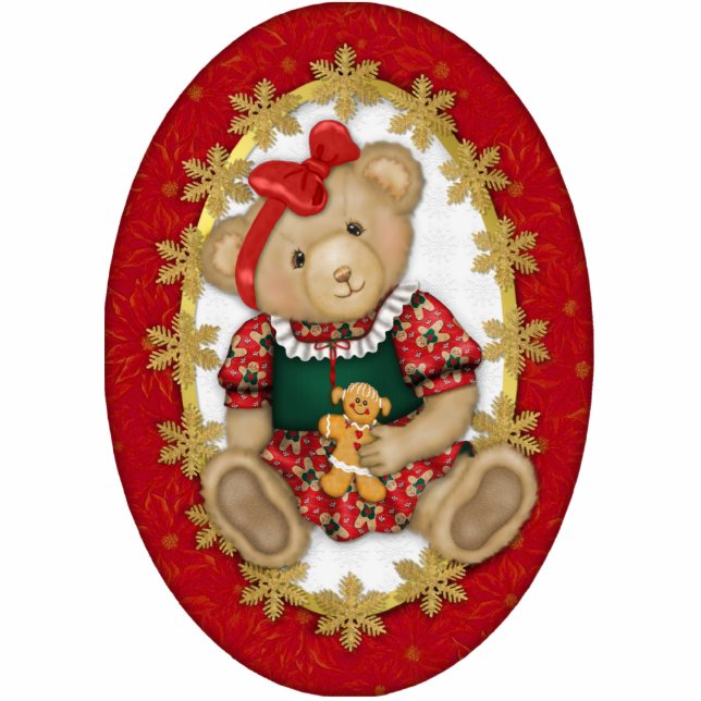 Beary Merry Teddy Bear Ornament (Front)