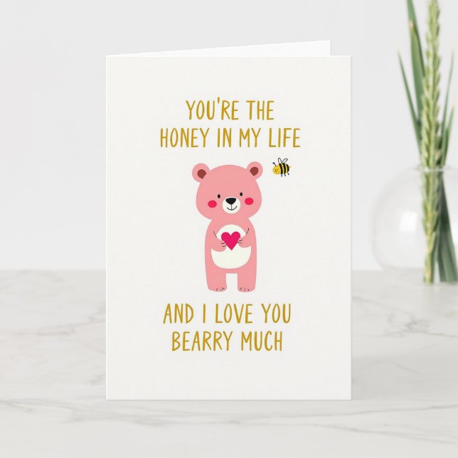 Beary Much Love Card (Front)