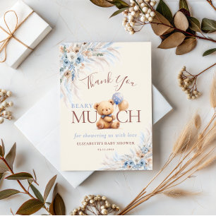 Beary Much Teddy Bear Baby Shower Thank You