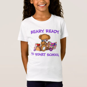 Beary Ready To Start School Girls T-Shirt