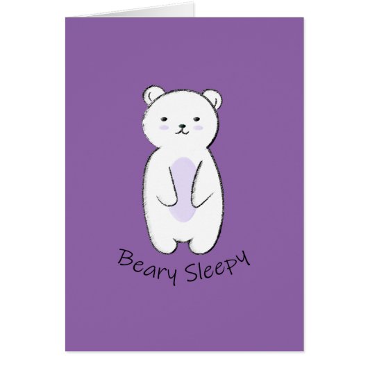Beary Sleepy Bear Cards (Front)