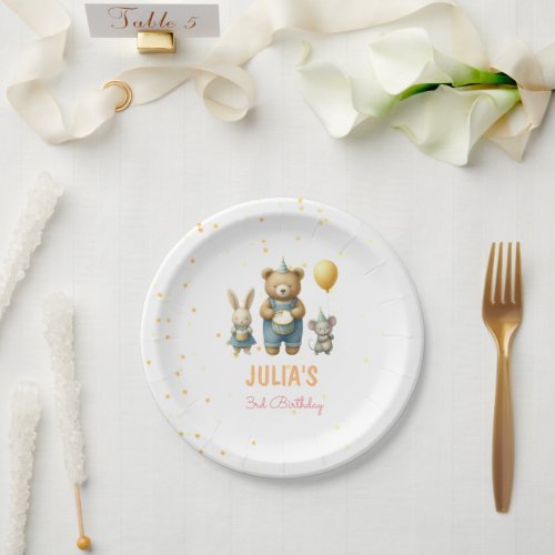 Beary Special Birthday Bash Paper Plates