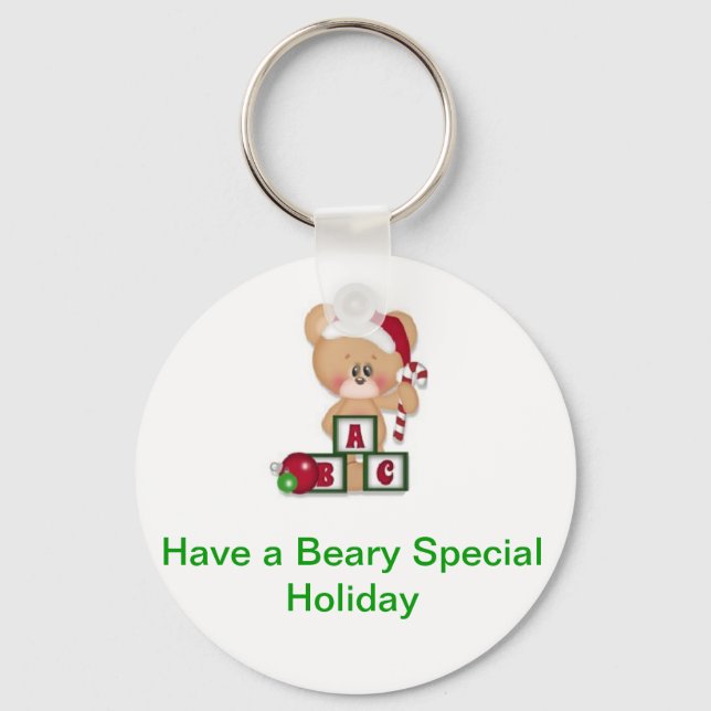 Beary Special Holiday Keychain (Front)