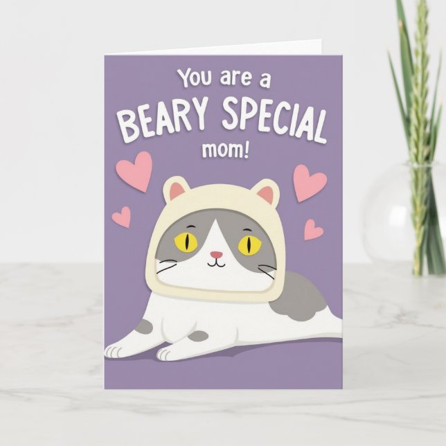 Beary Special Mom Illustration Card (Front)